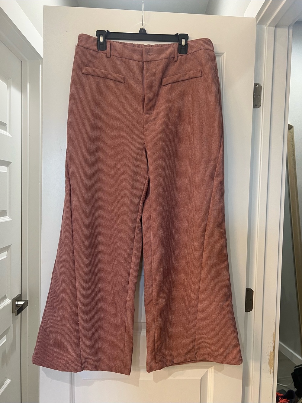 SHEIN Women’s 1XL Mauve Corduroy Wide Leg Pants